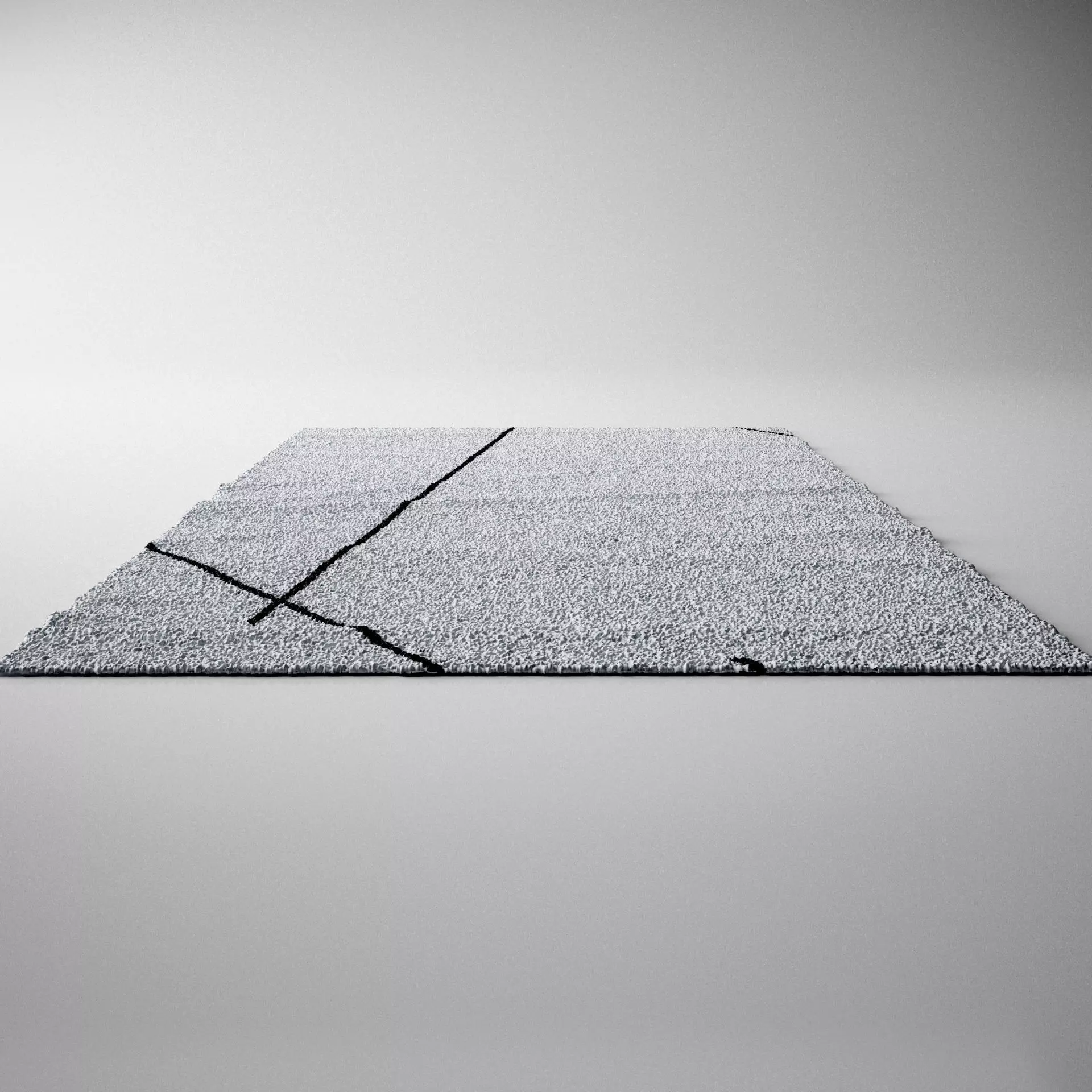 Contemporary Carpet - Rug Low-poly 3D model_0