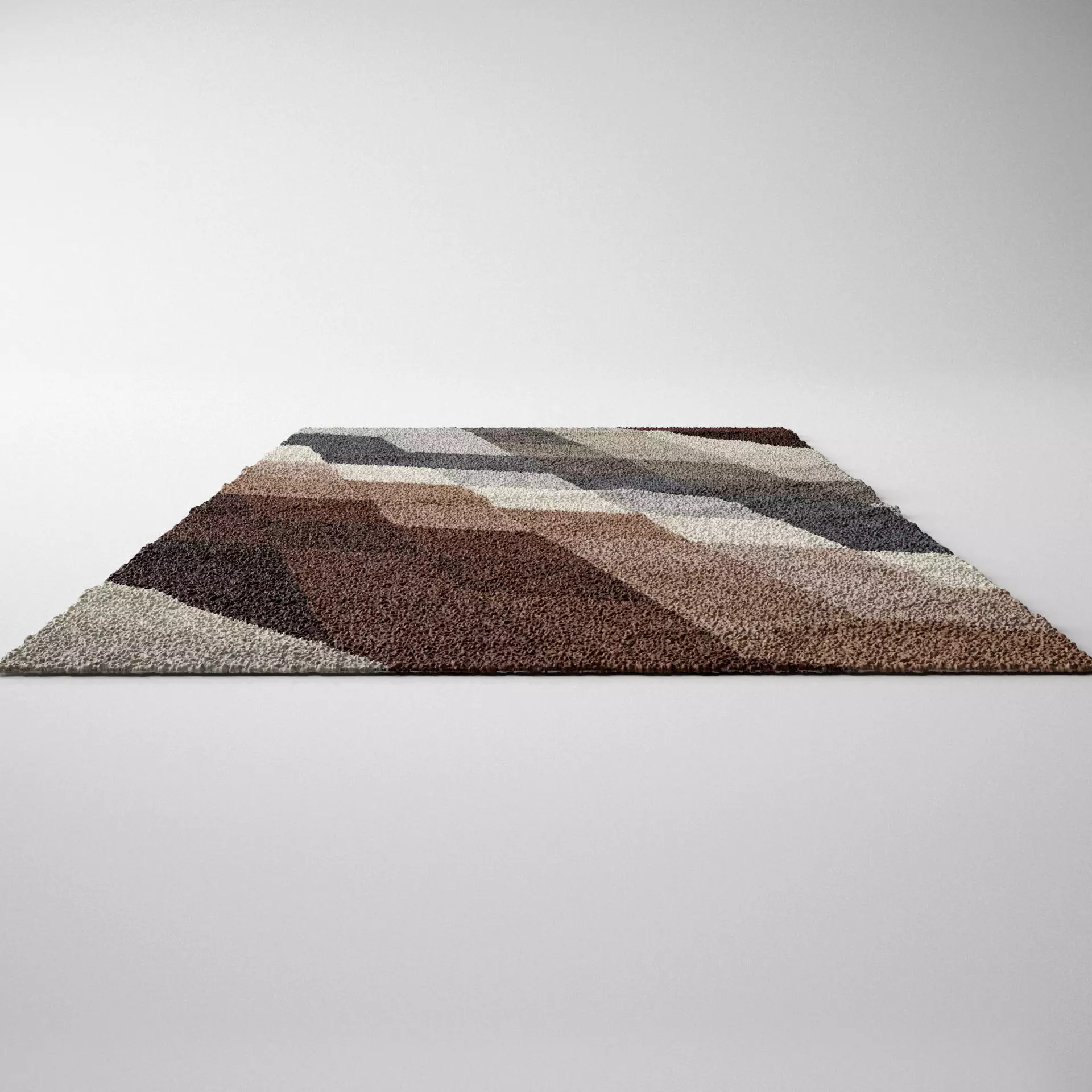 French Carpet - Rug Low-poly 3D model_0