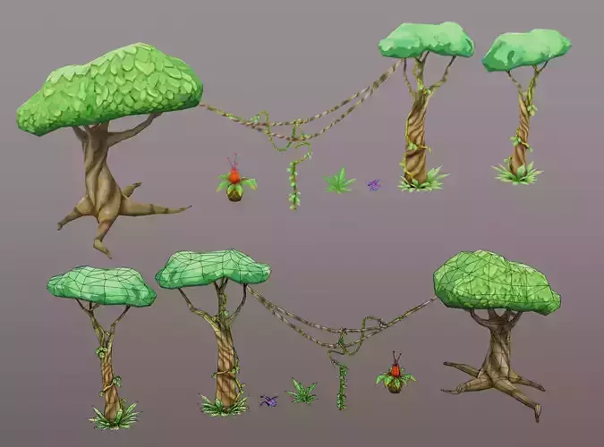 PirateCollection Jungle Low-poly 3D model