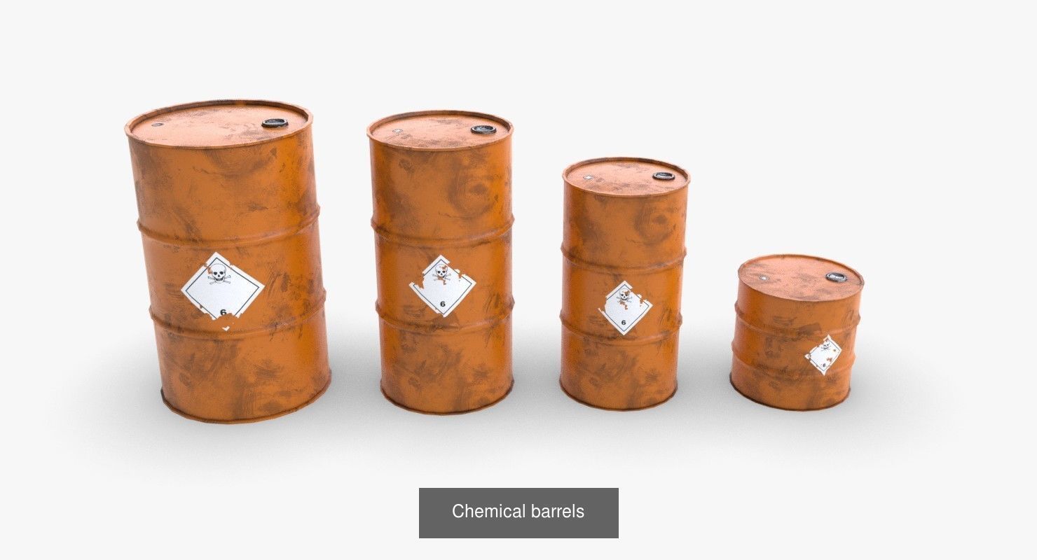 Barrels for Games 3D Model Collection_5