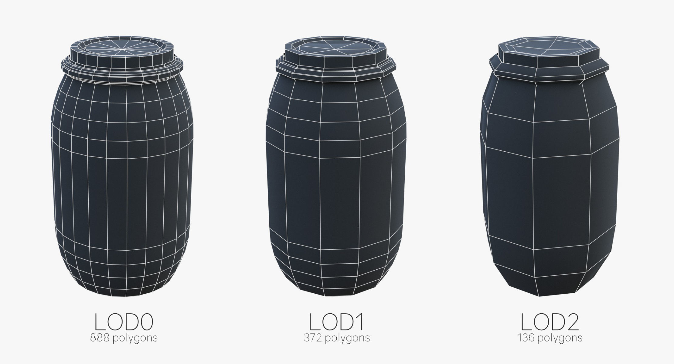 Barrels for Games 3D Model Collection_15