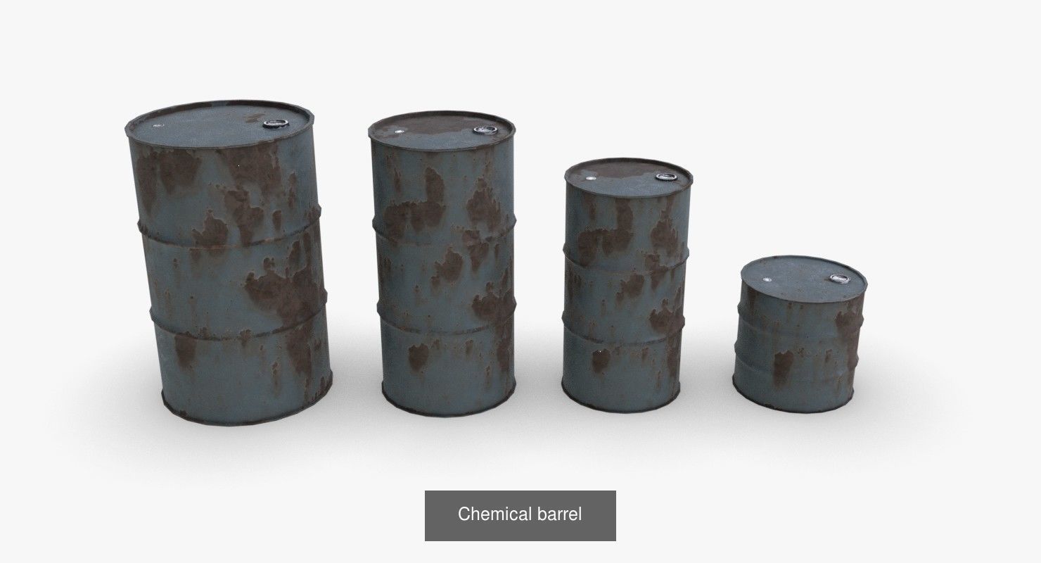 Barrels for Games 3D Model Collection_12