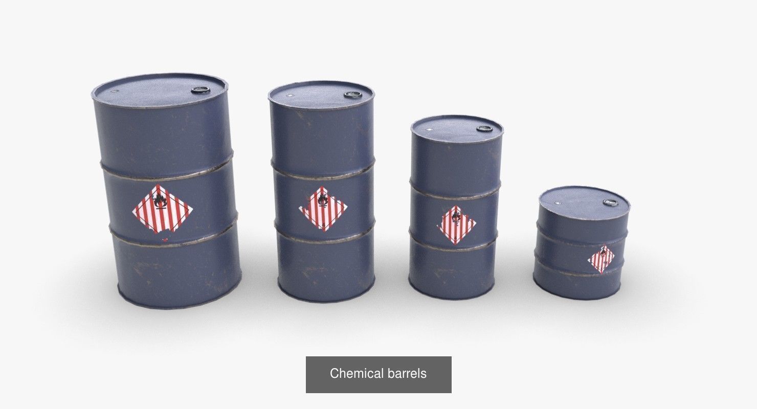 Barrels for Games 3D Model Collection_8