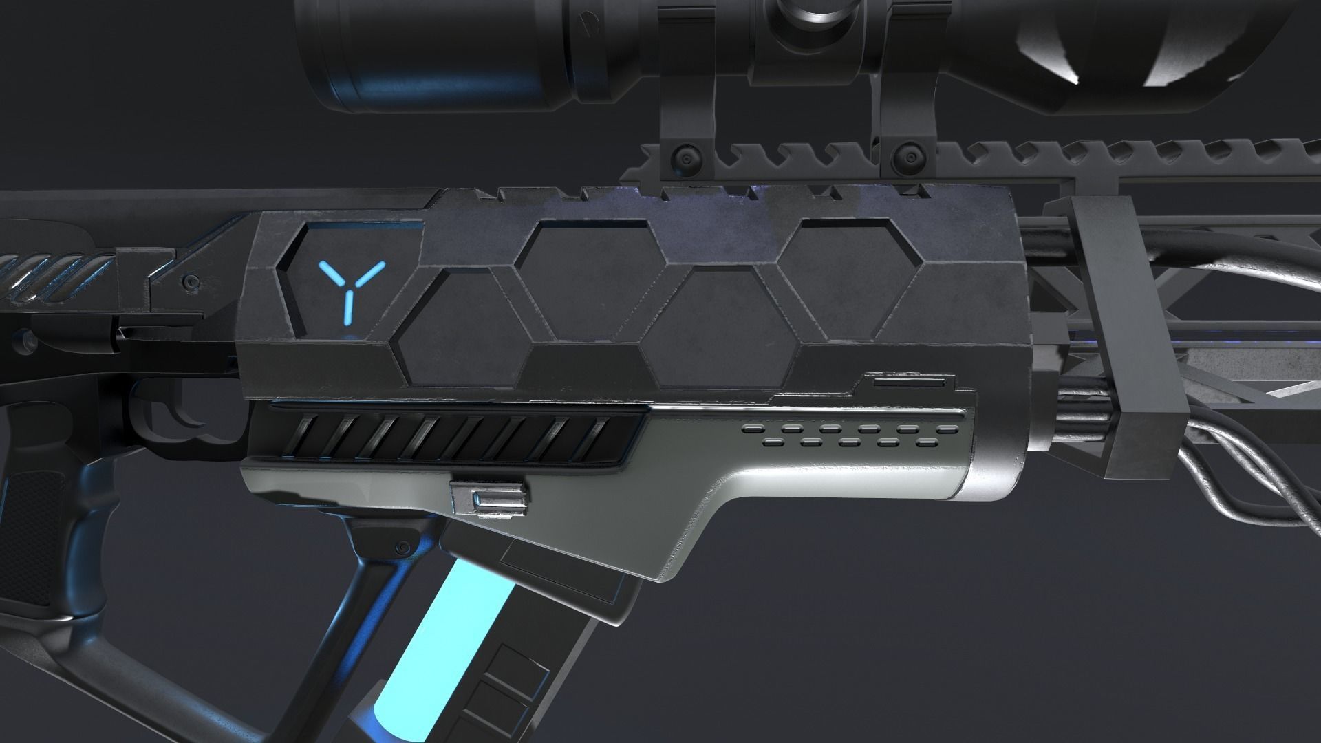 Gauss Rifle 3D model_7