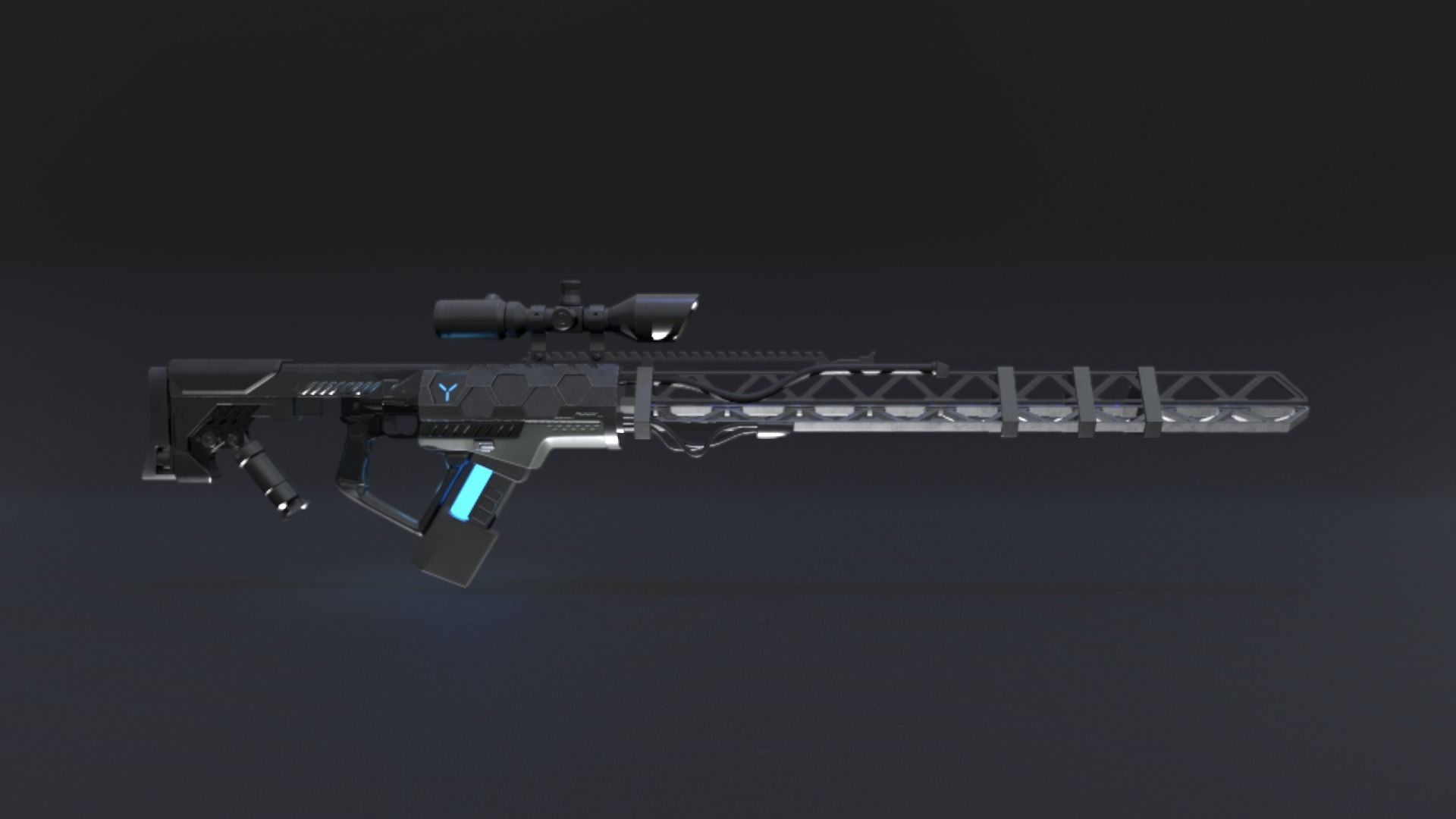Gauss Rifle 3D model_2