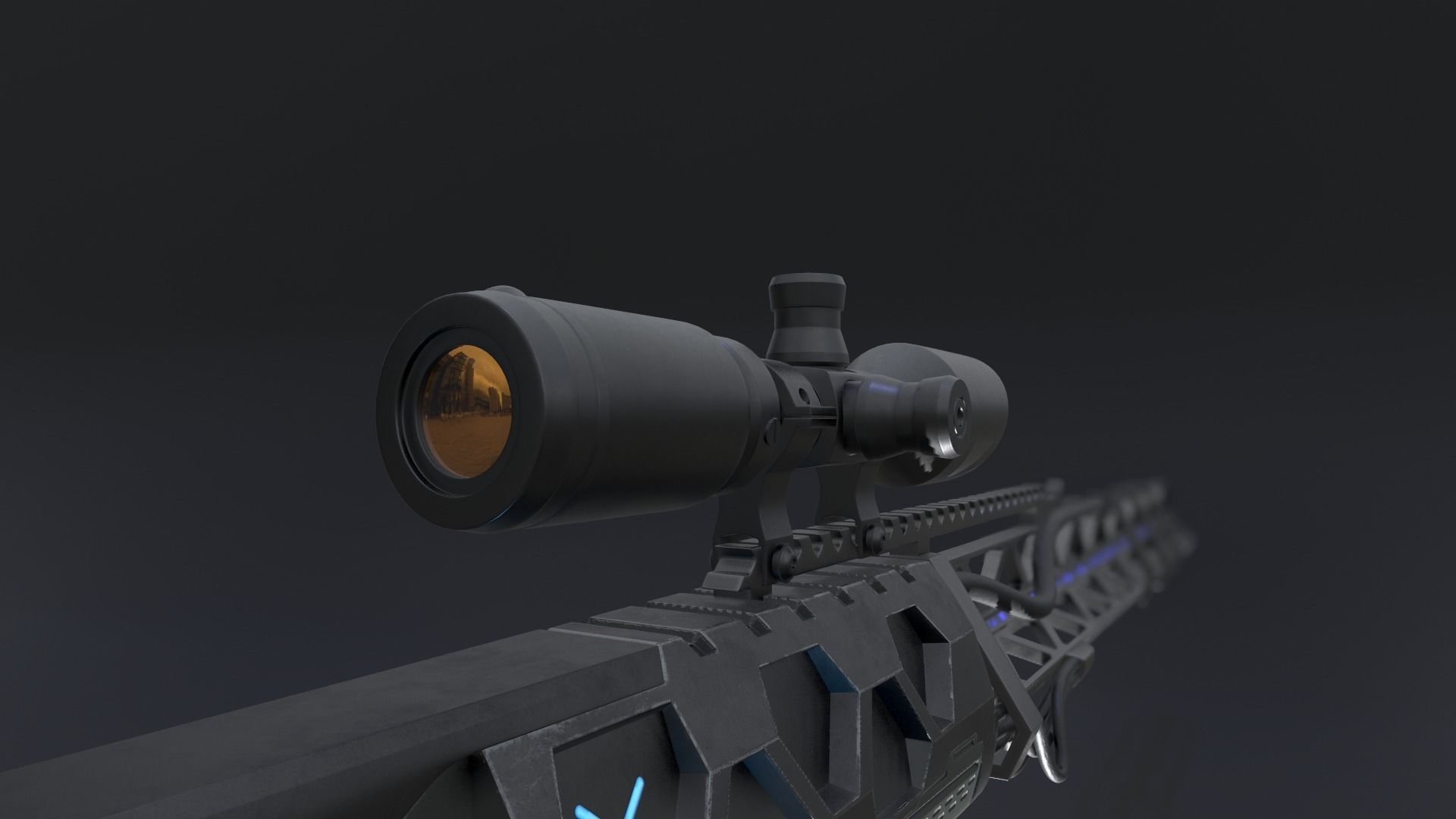 Gauss Rifle 3D model_9