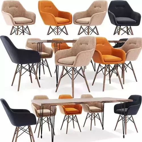 Urban Loft Reclaimed Wood Dining Table Set