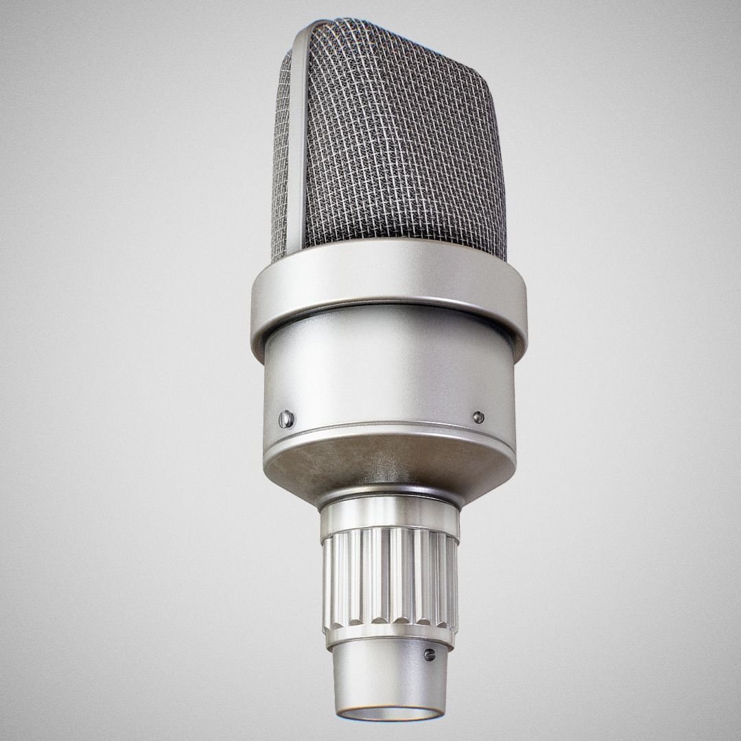 Microphone - Neumann M49 Low-poly 3D model_6
