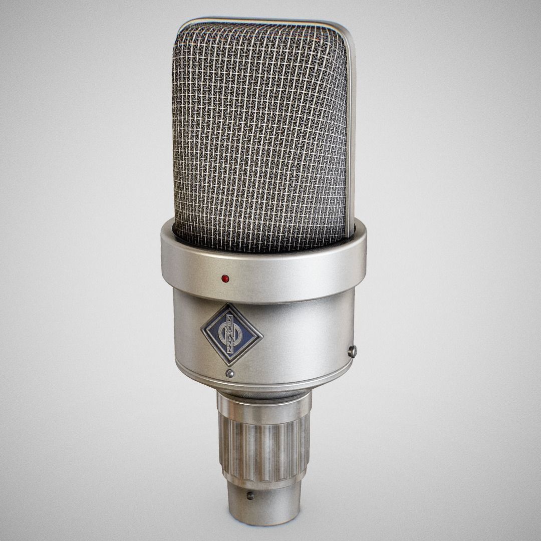 Microphone - Neumann M49 Low-poly 3D model_2