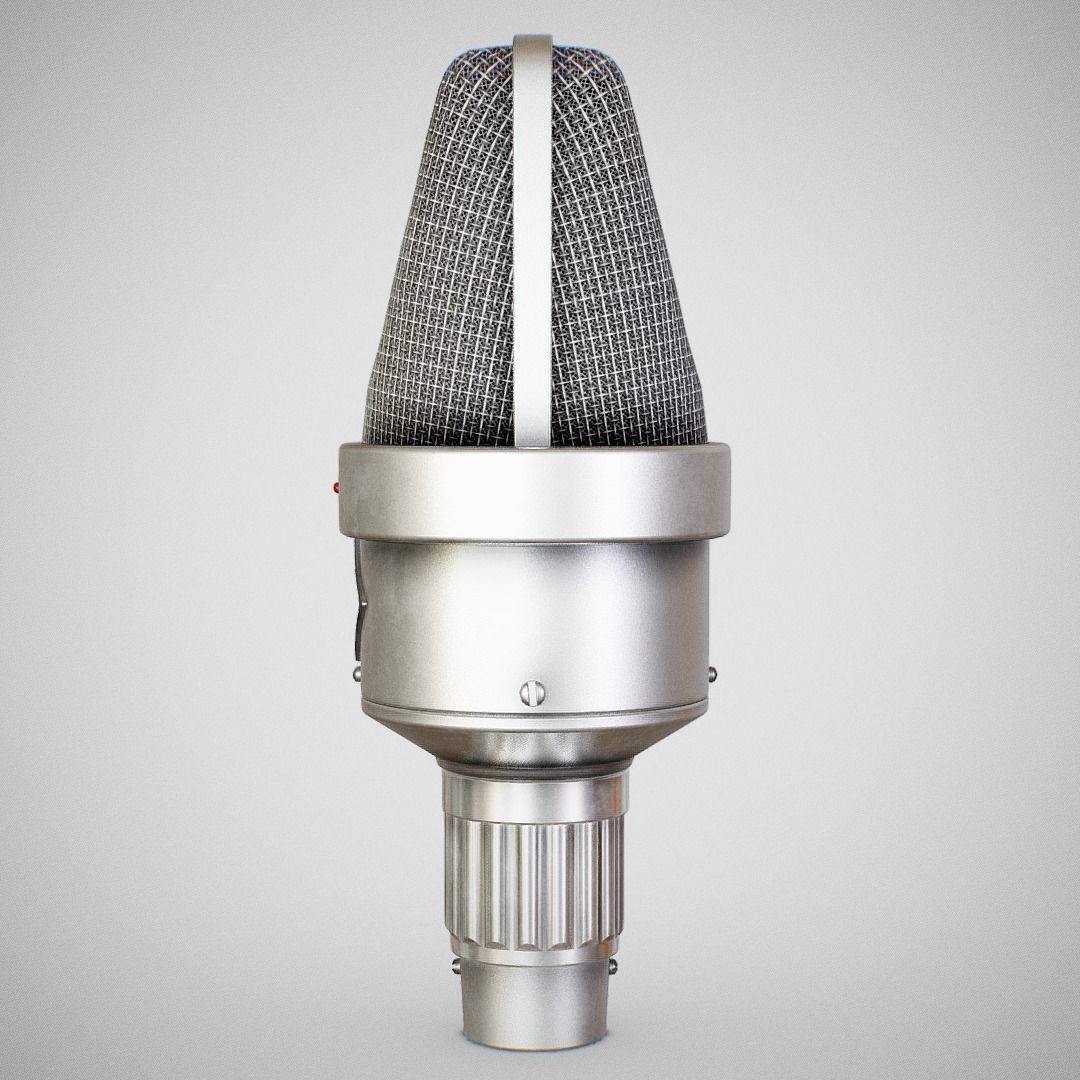 Microphone - Neumann M49 Low-poly 3D model_8
