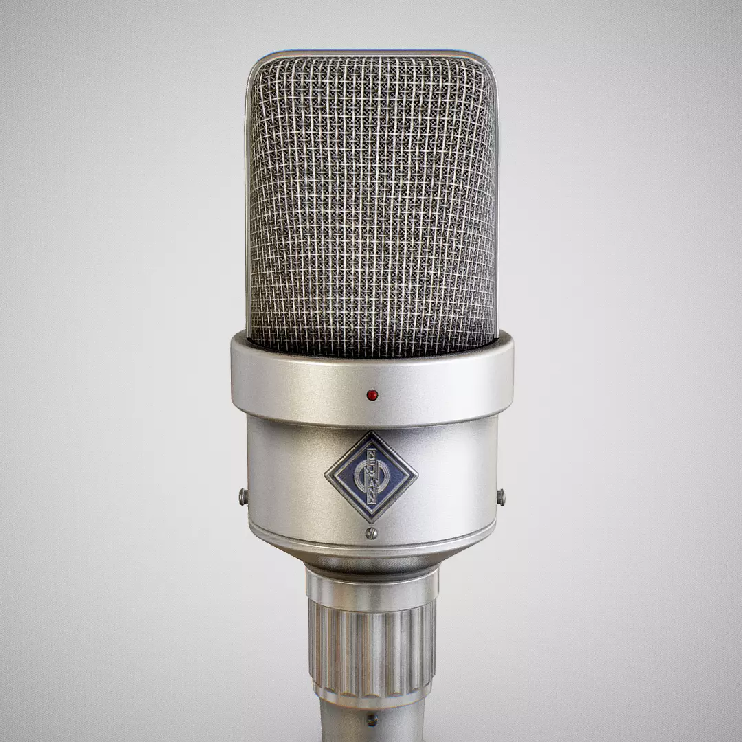 Microphone - Neumann M49 Low-poly 3D model_0