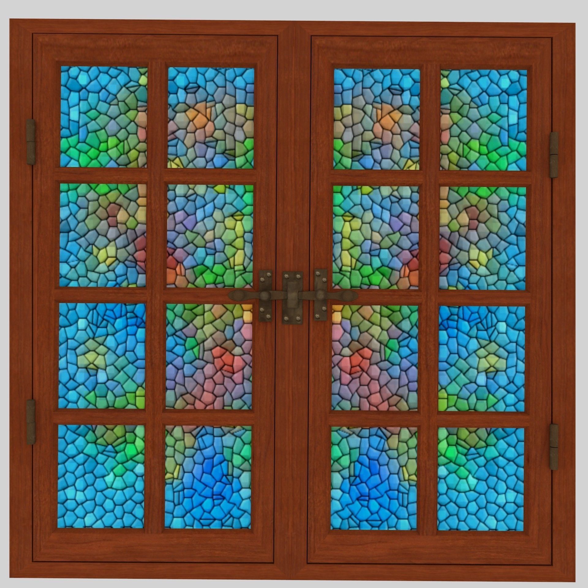 stained-glass window Low-poly 3D model_1
