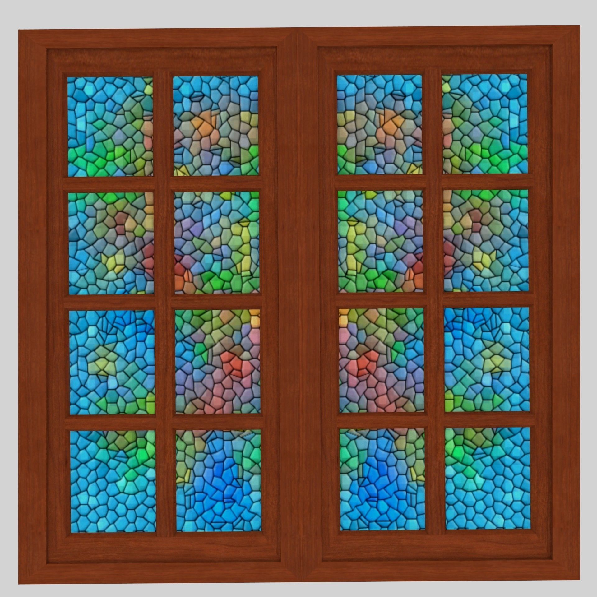 stained-glass window Low-poly 3D model_2