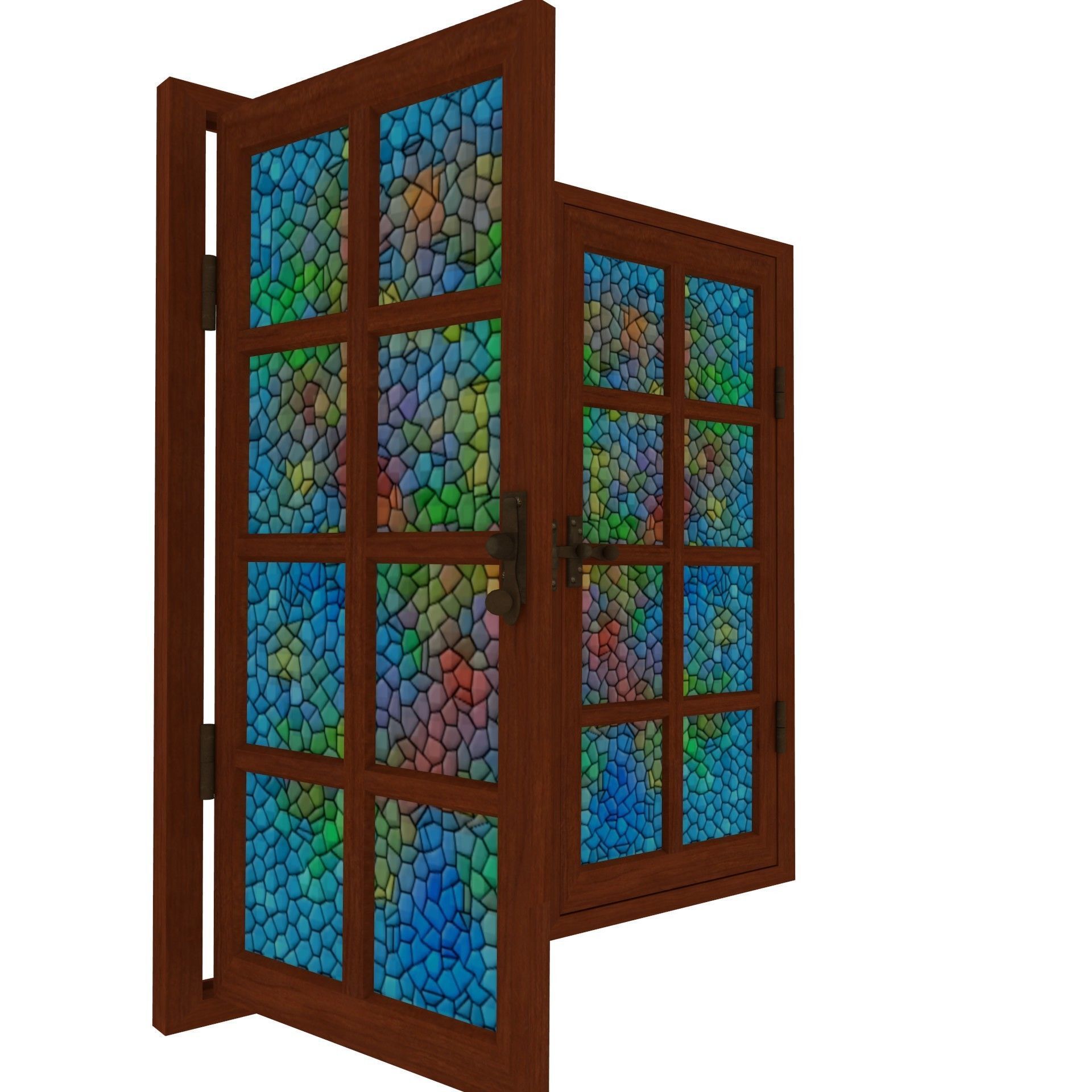 stained-glass window Low-poly 3D model_3