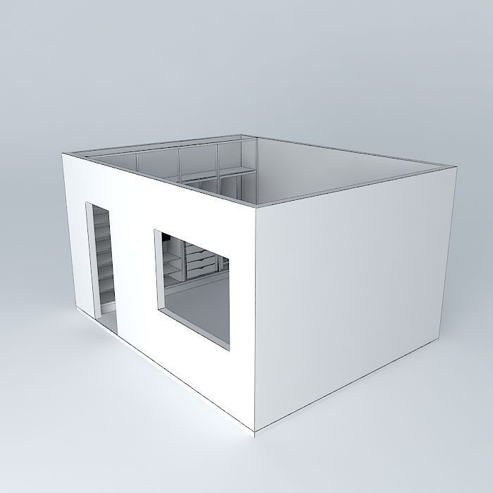 Built-in double wardrobe Free 3D model_4