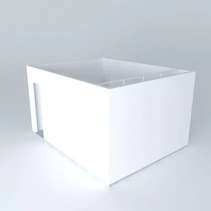 Built-in double wardrobe Free 3D model_0