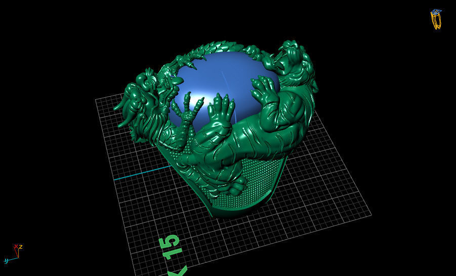 RING TIGER 3D print model_3