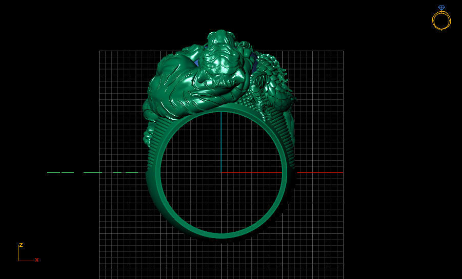 RING TIGER 3D print model_4