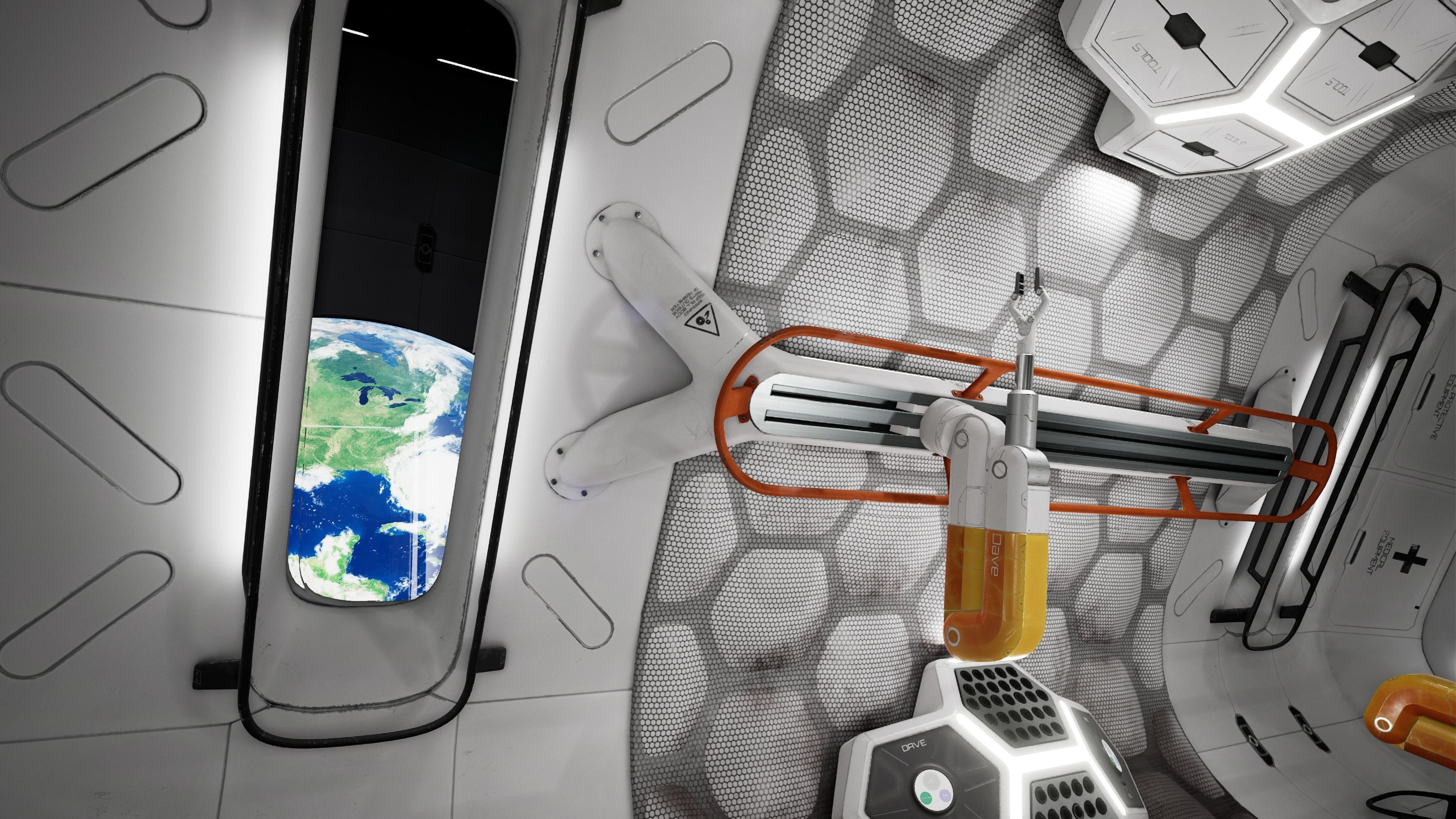 Sci-fi Spacecraft Interior Low-poly 3D model_5