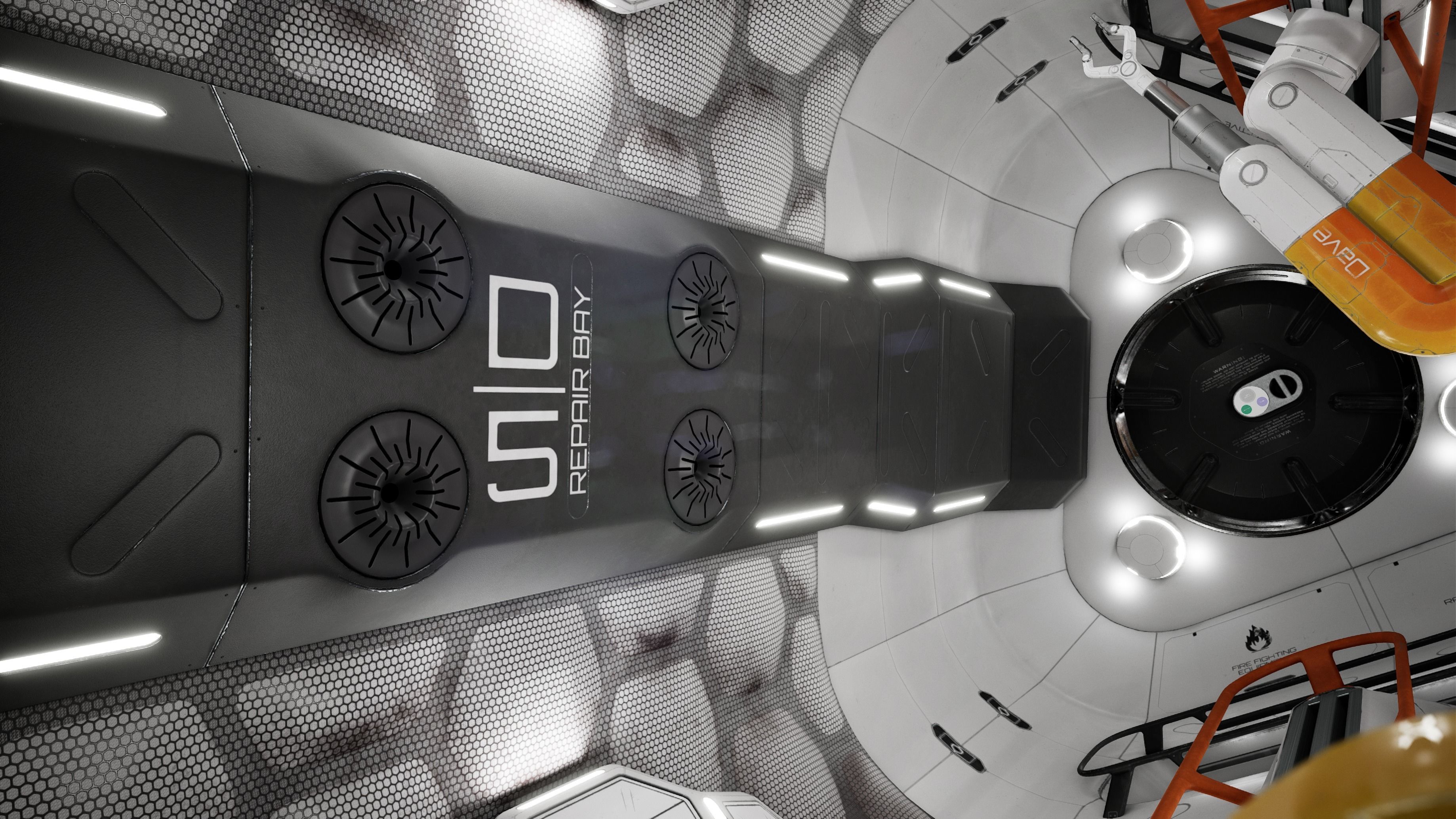Sci-fi Spacecraft Interior Low-poly 3D model_4