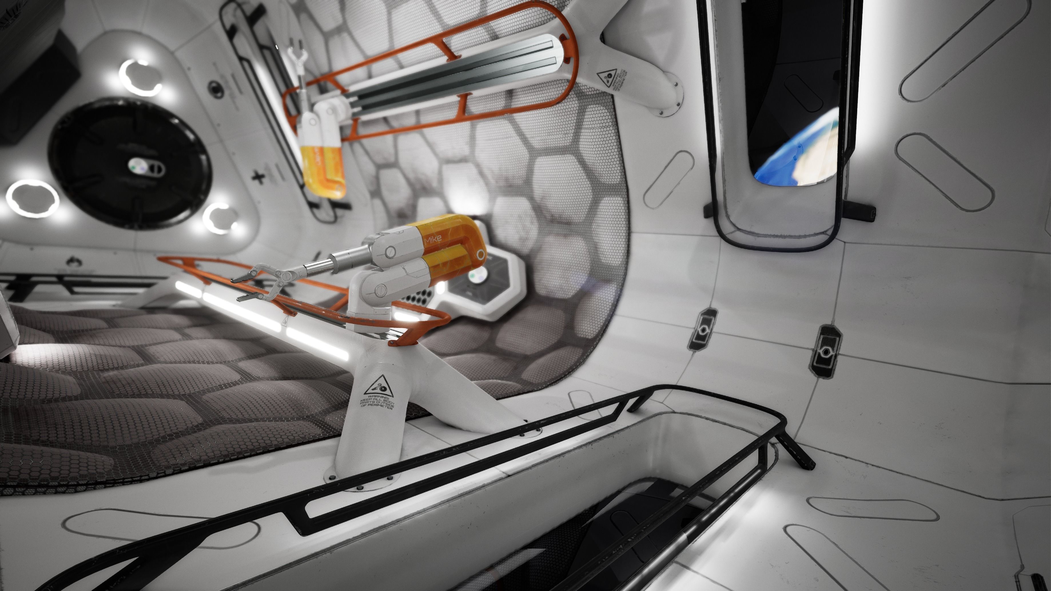 Sci-fi Spacecraft Interior Low-poly 3D model_7