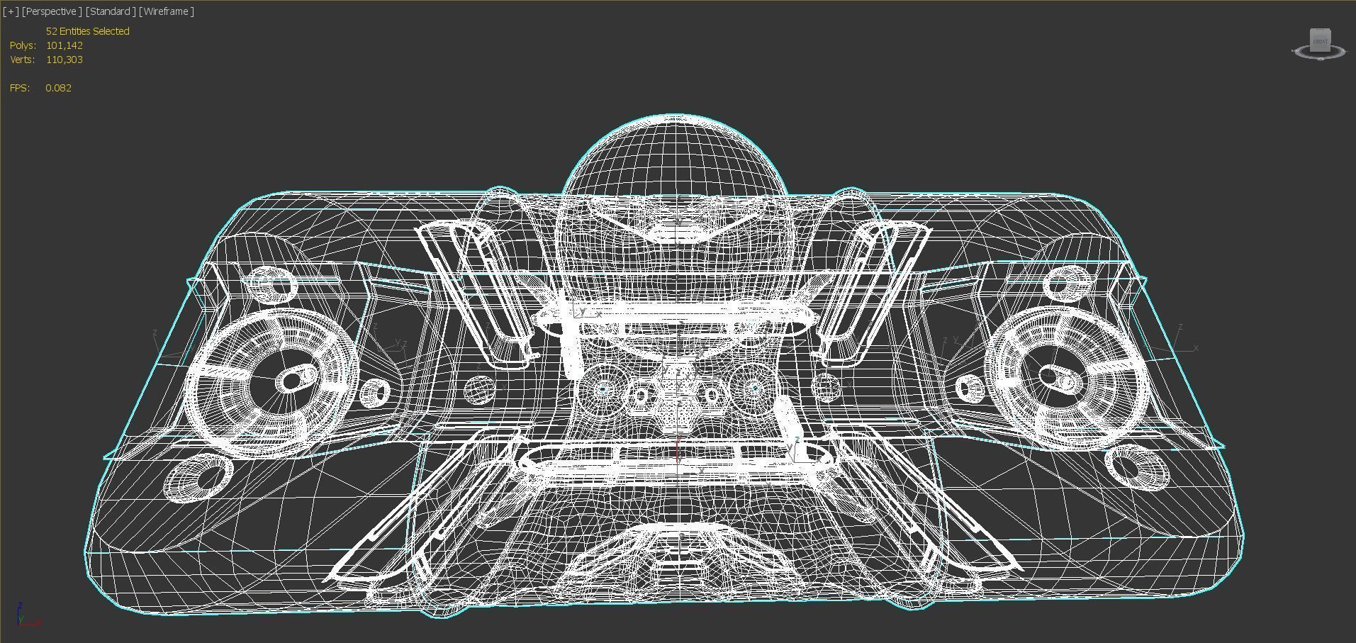 Sci-fi Spacecraft Interior Low-poly 3D model_10