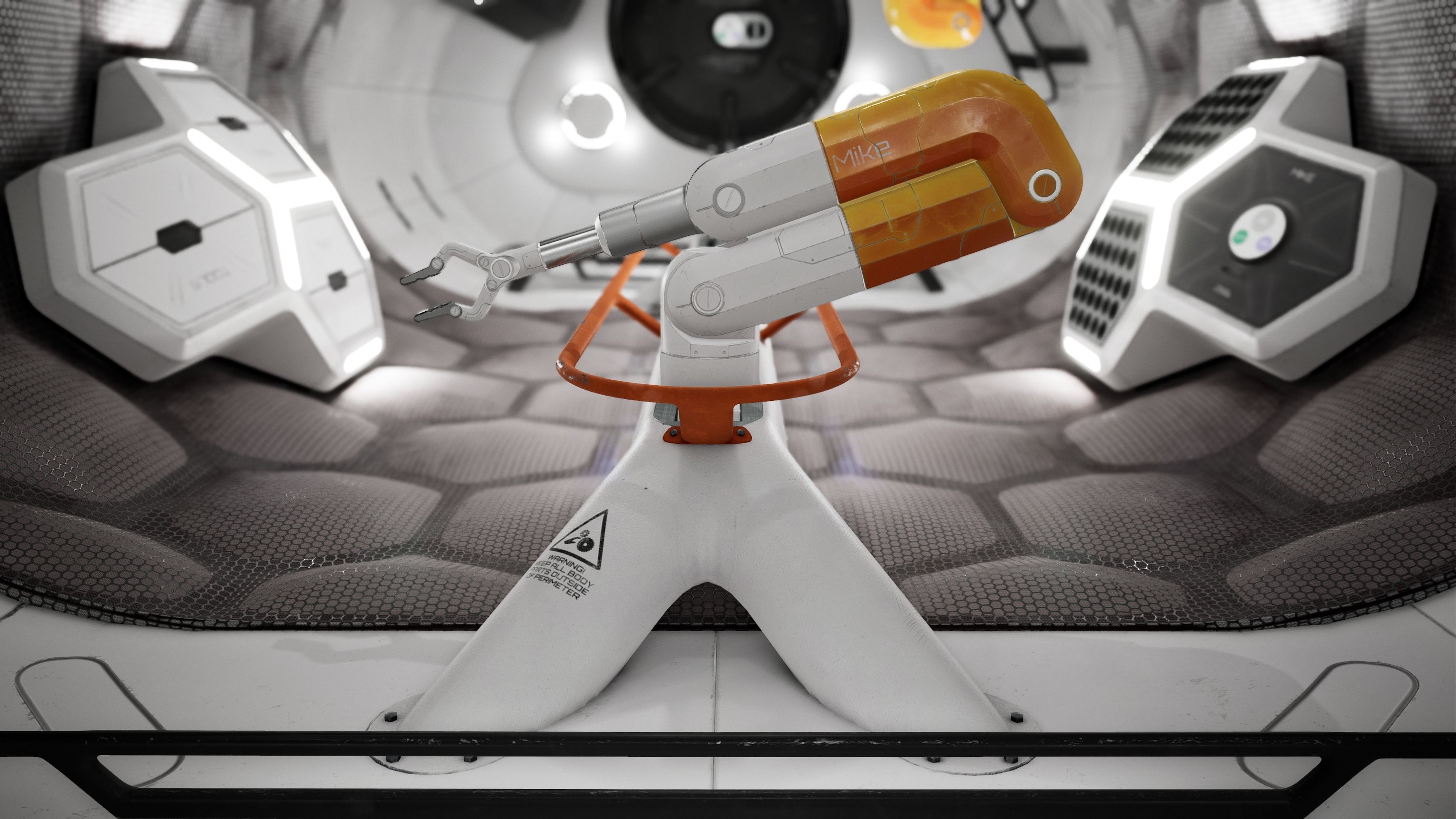 Sci-fi Spacecraft Interior Low-poly 3D model_2