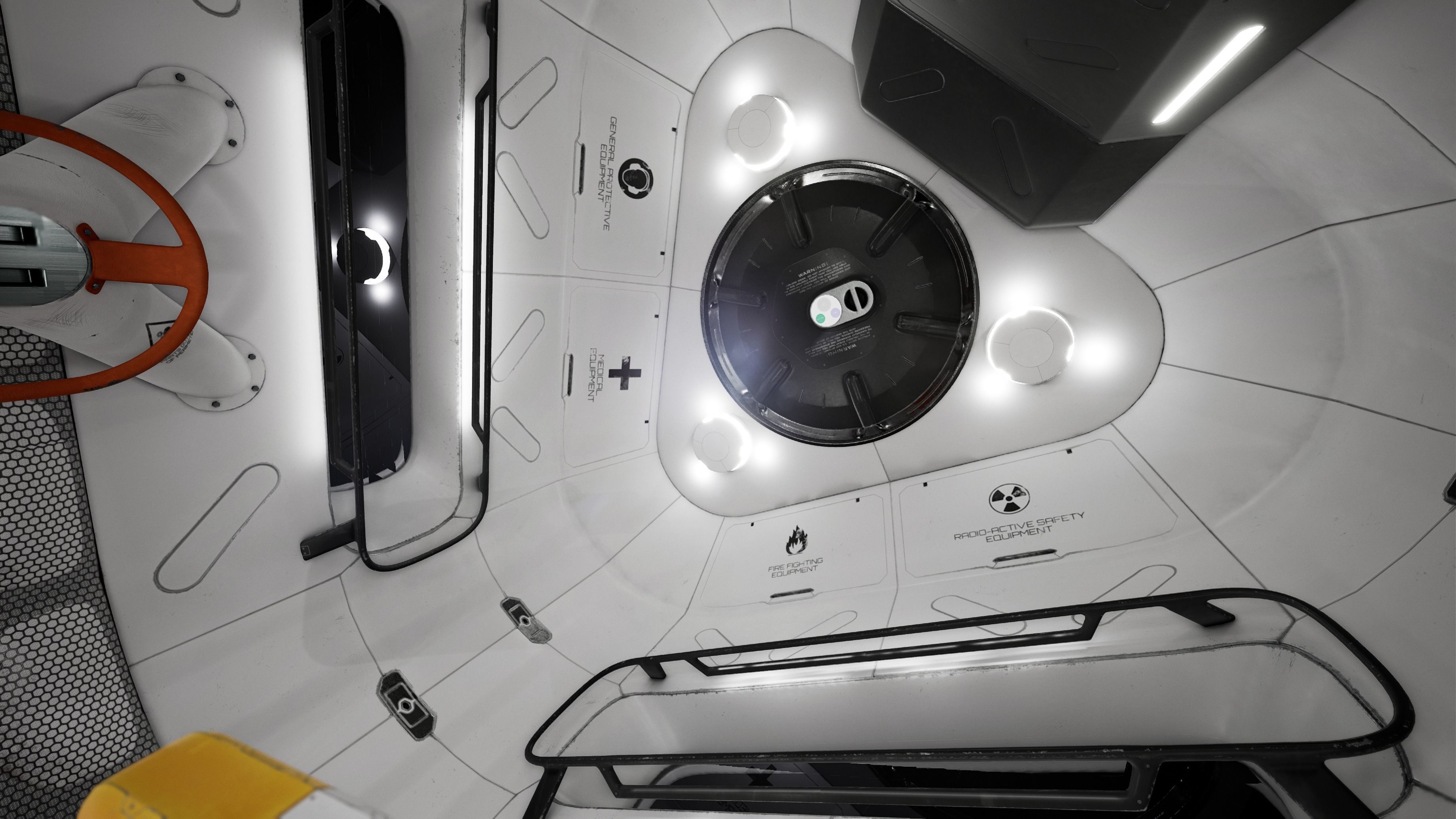 Sci-fi Spacecraft Interior Low-poly 3D model_6