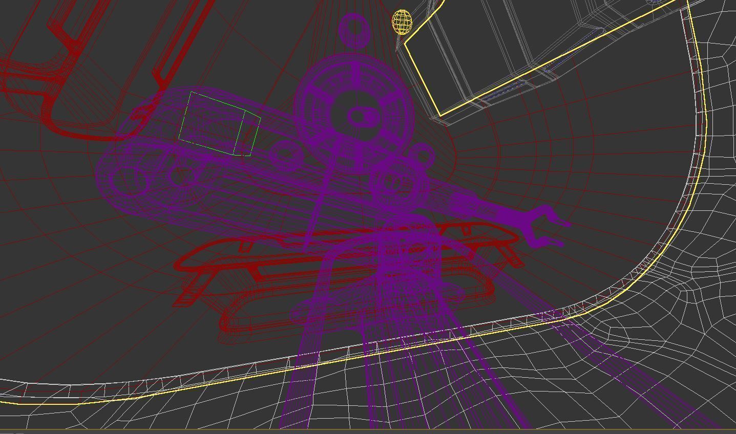 Sci-fi Spacecraft Interior Low-poly 3D model_11