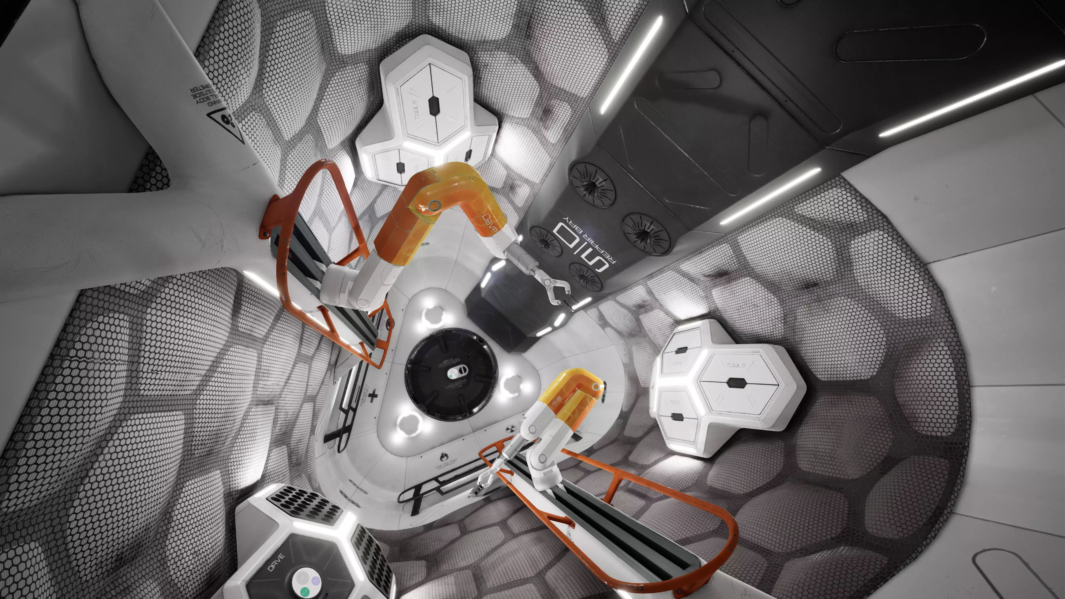 Sci-fi Spacecraft Interior Low-poly 3D model_0