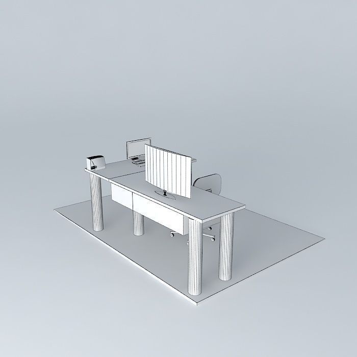 Study table Free 3D model_3