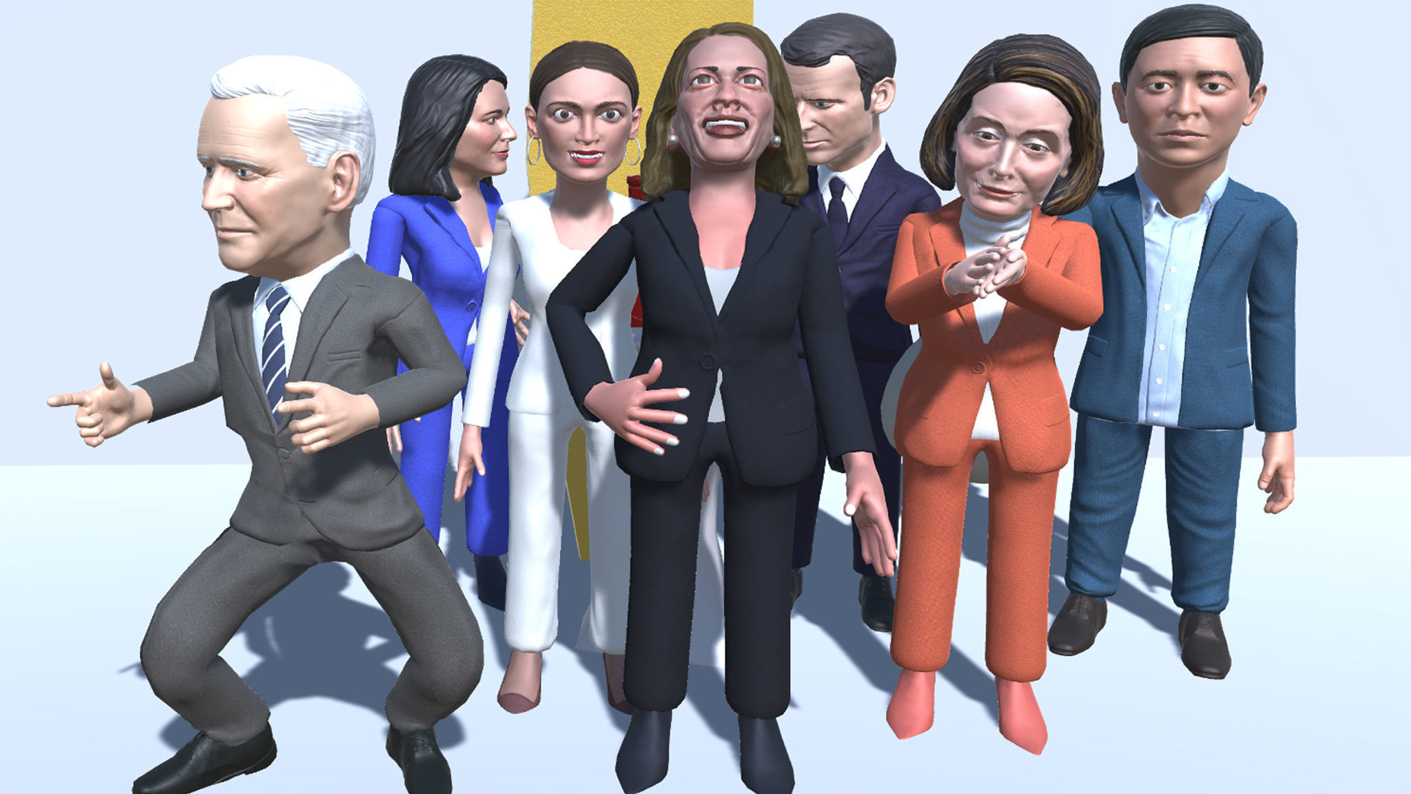 Political caricatures pack 4 3D Model Collection_8