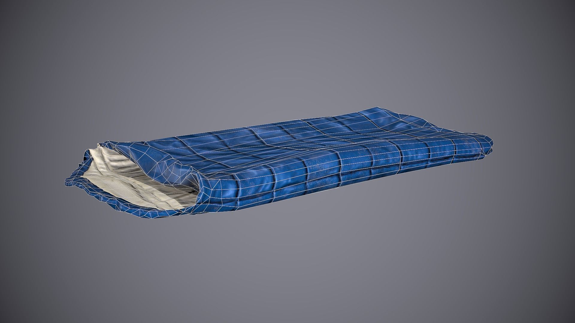 Sleeping Bag 2 Low-poly 3D model_7