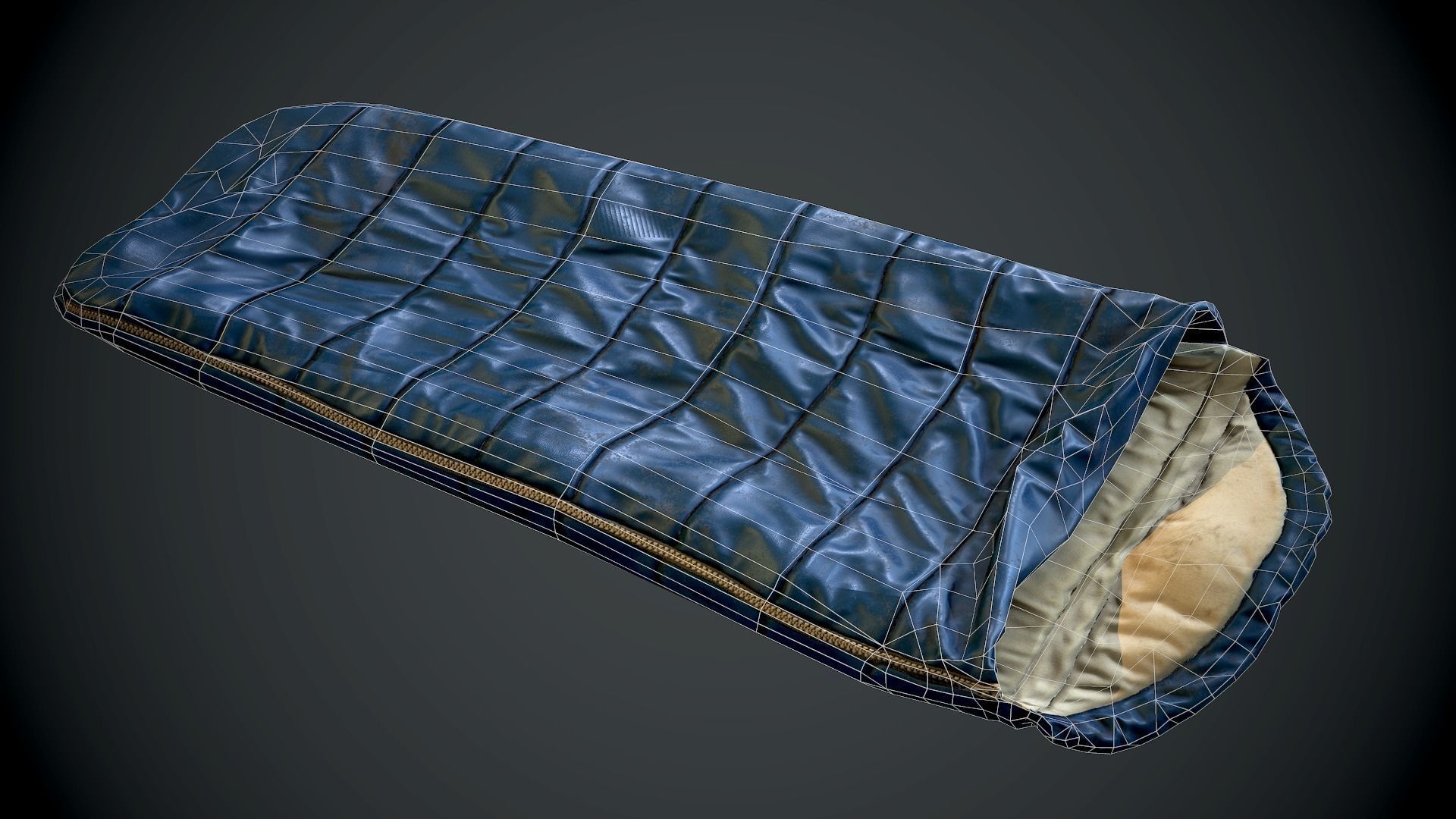 Sleeping Bag 2 Low-poly 3D model_3