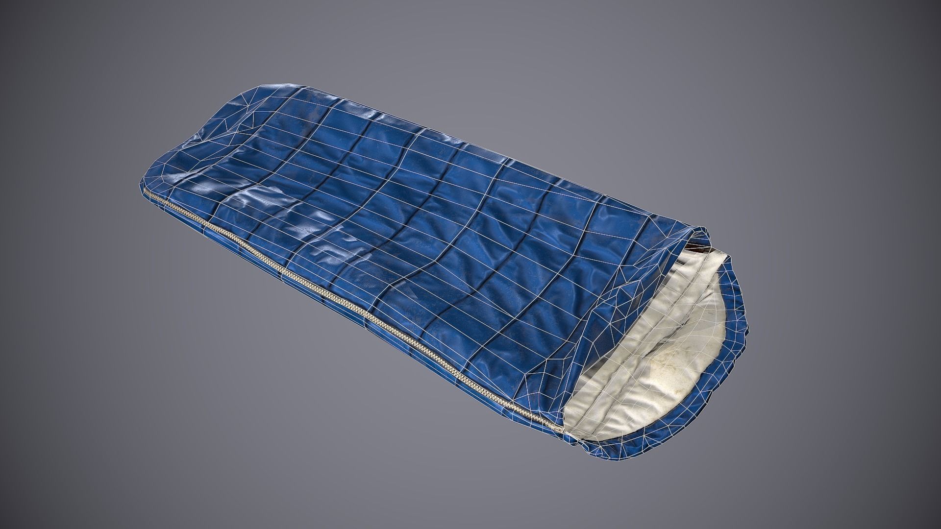 Sleeping Bag 2 Low-poly 3D model_9