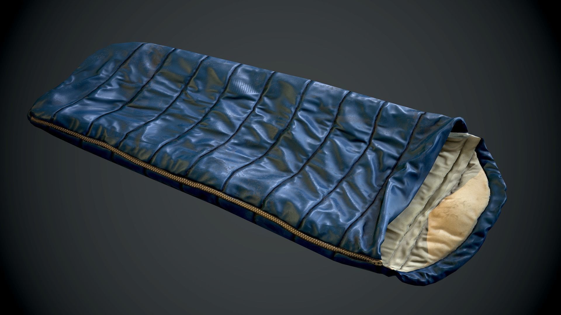 Sleeping Bag 2 Low-poly 3D model_2