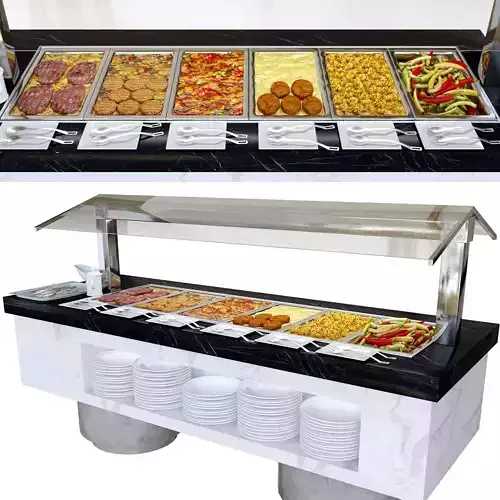Buffet food stand 3D model
