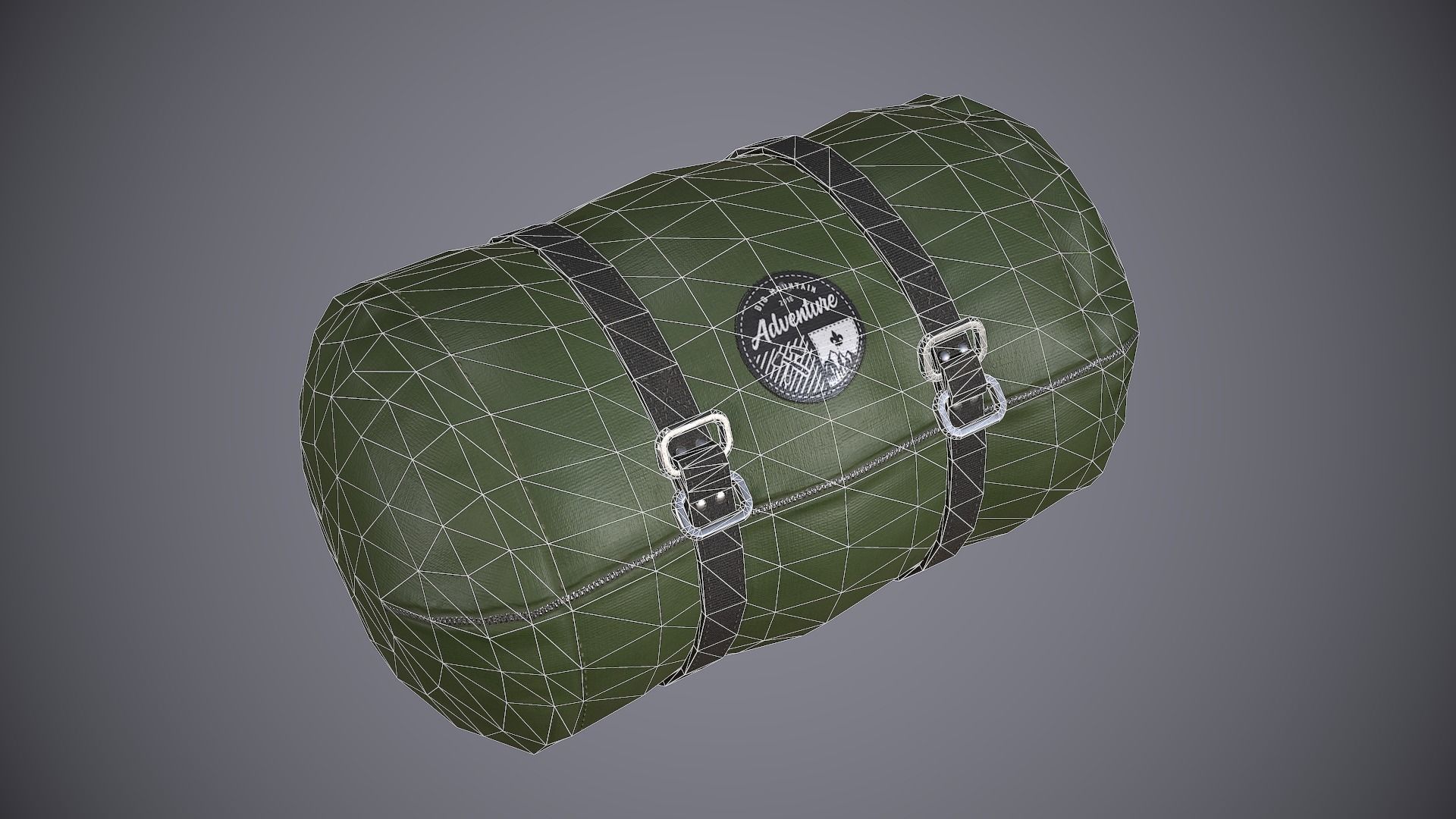 Sleeping Bag 3 Low-poly 3D model_1
