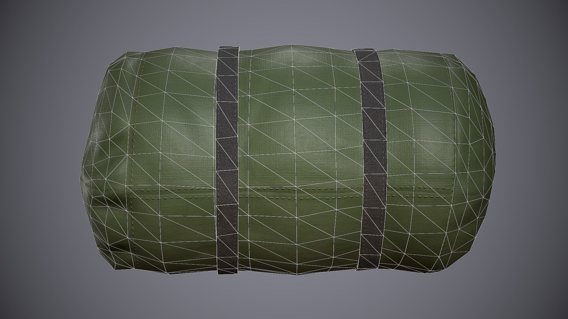 Sleeping Bag 3 Low-poly 3D model_5