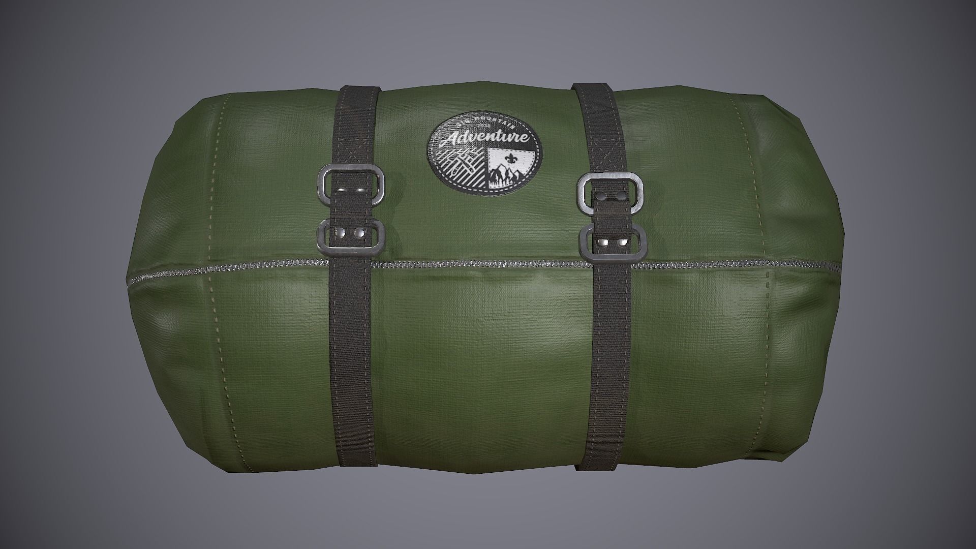 Sleeping Bag 3 Low-poly 3D model_2