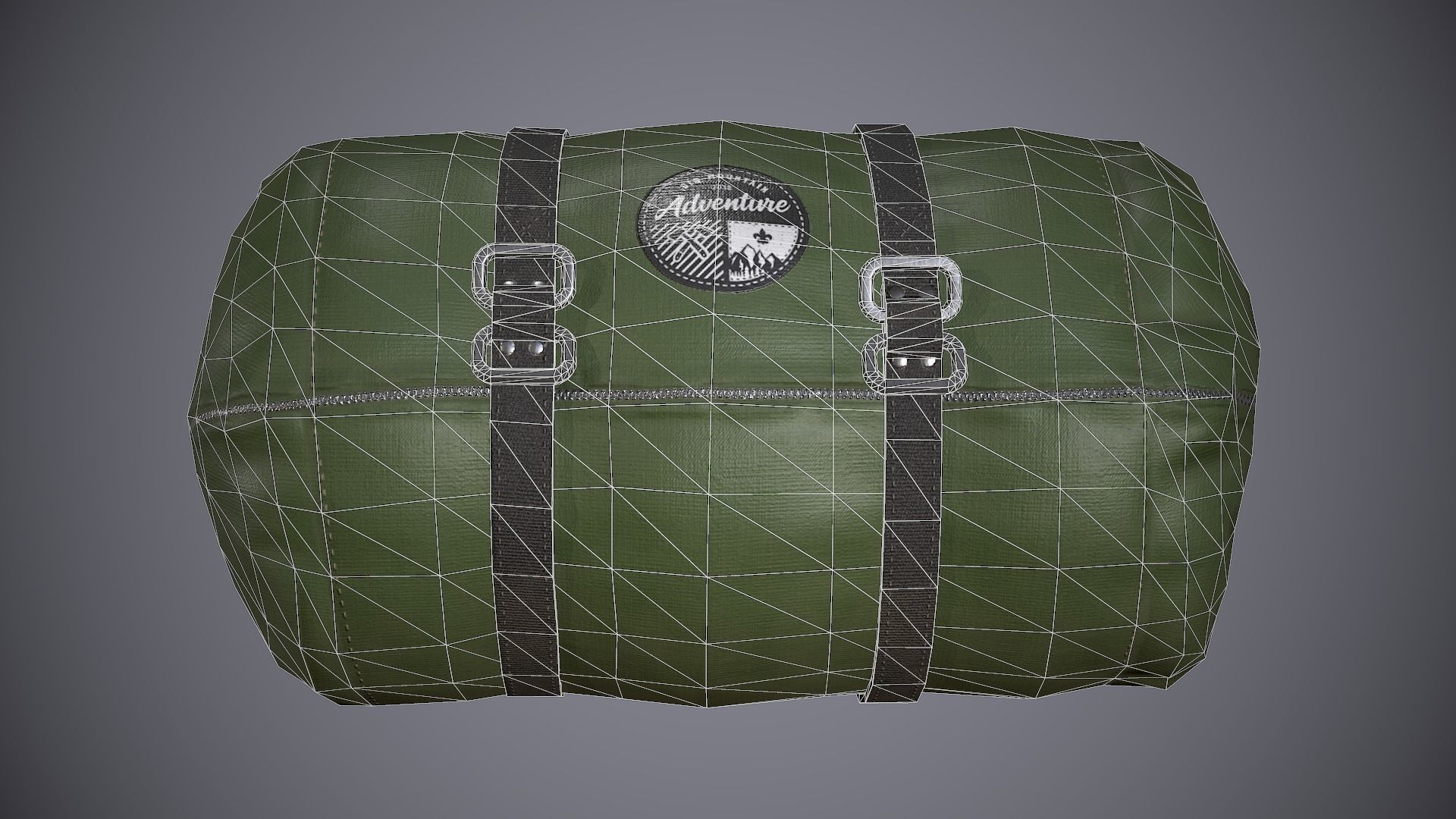 Sleeping Bag 3 Low-poly 3D model_3