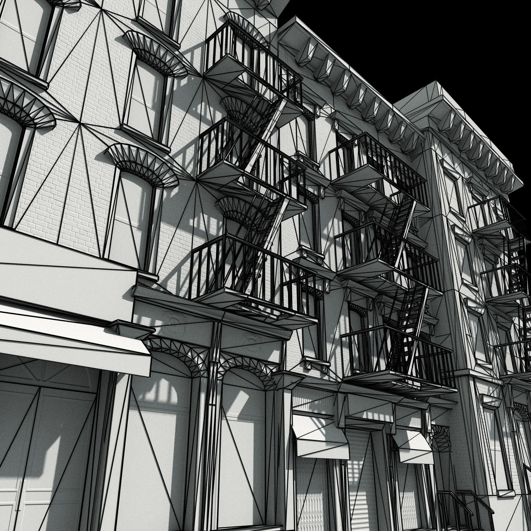 Three Nyc Buildings Collection 01 Low-poly 3D model_23