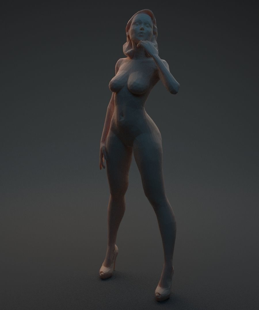 Nude woman 3D print model_24