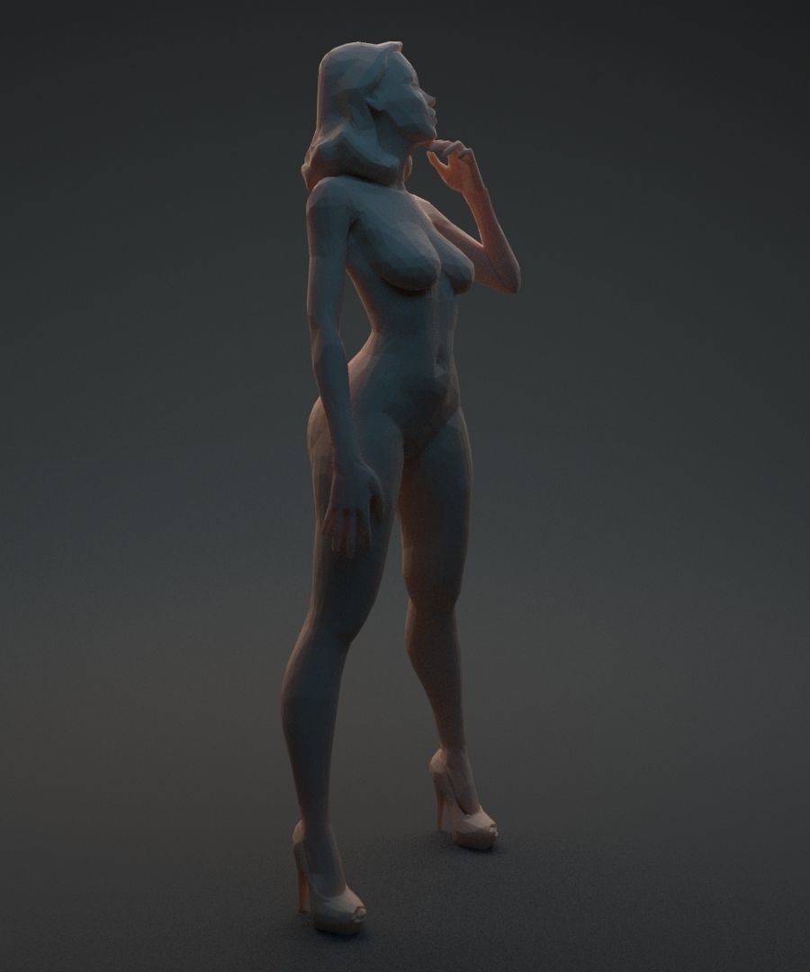 Nude woman 3D print model_7