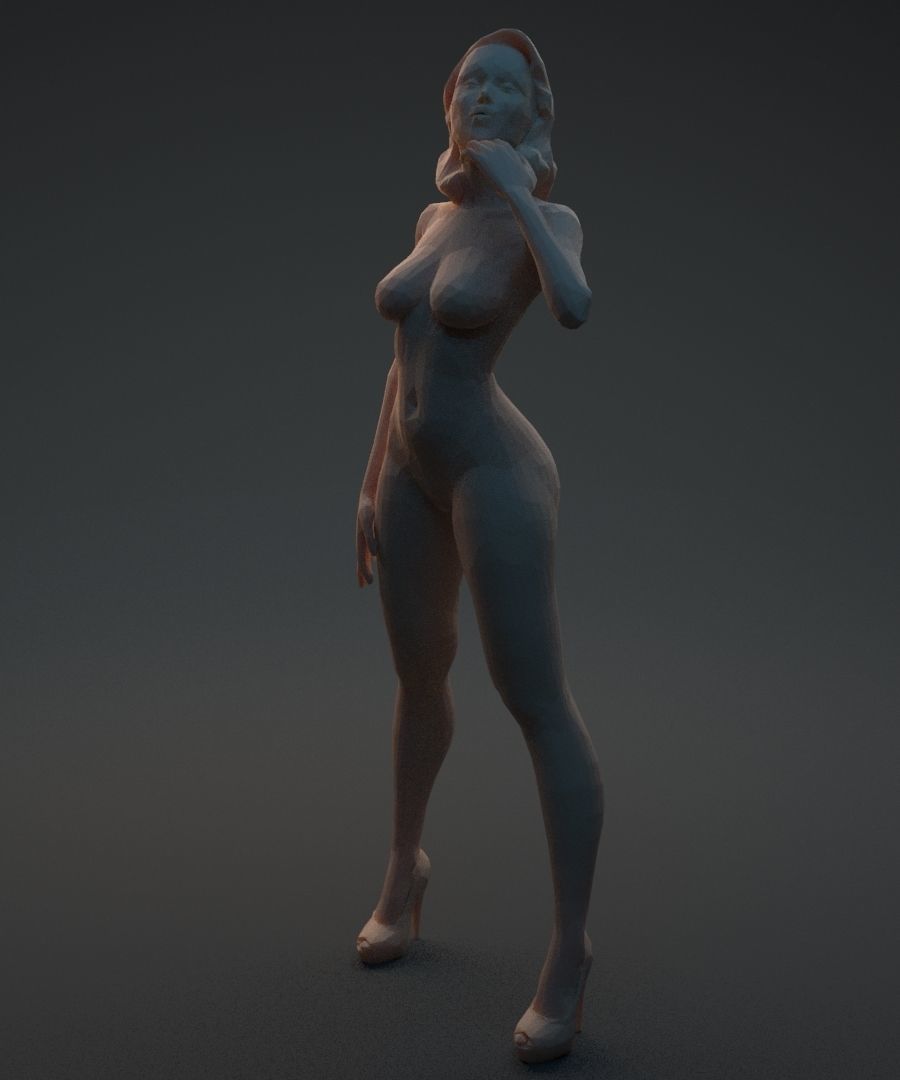 Nude woman 3D print model_23