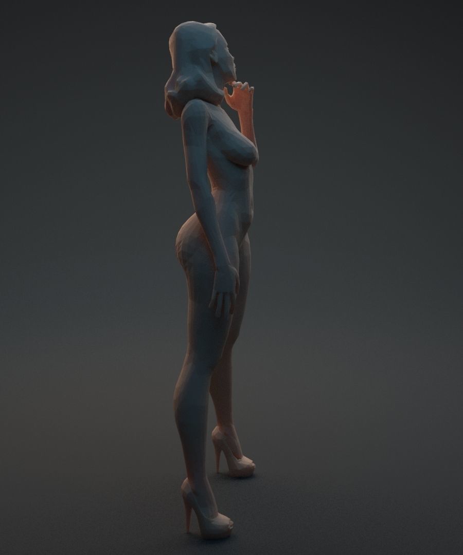 Nude woman 3D print model_9