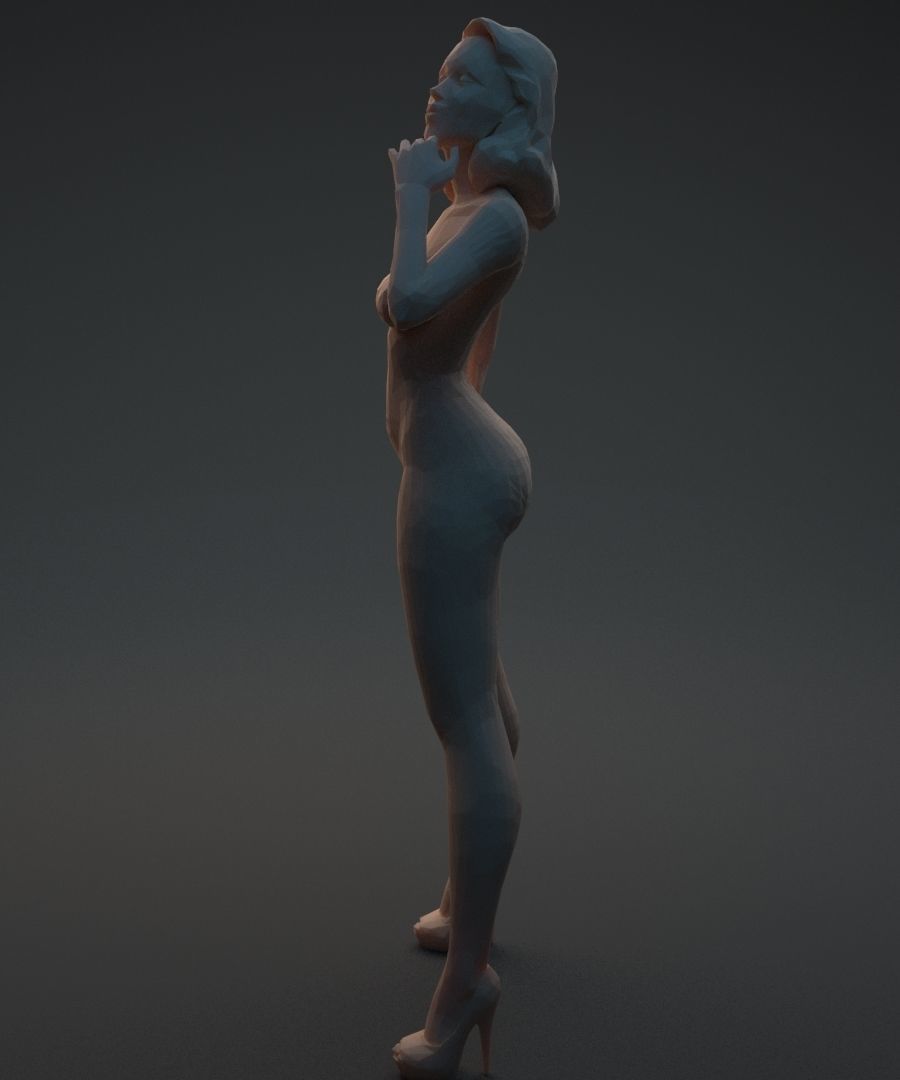 Nude woman 3D print model_20