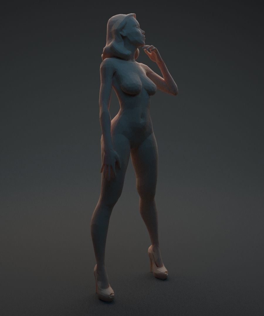 Nude woman 3D print model_6