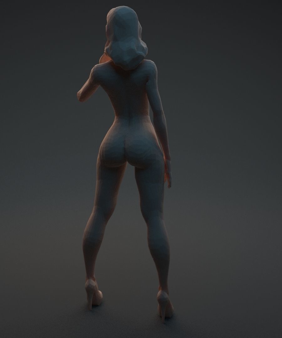Nude woman 3D print model_14
