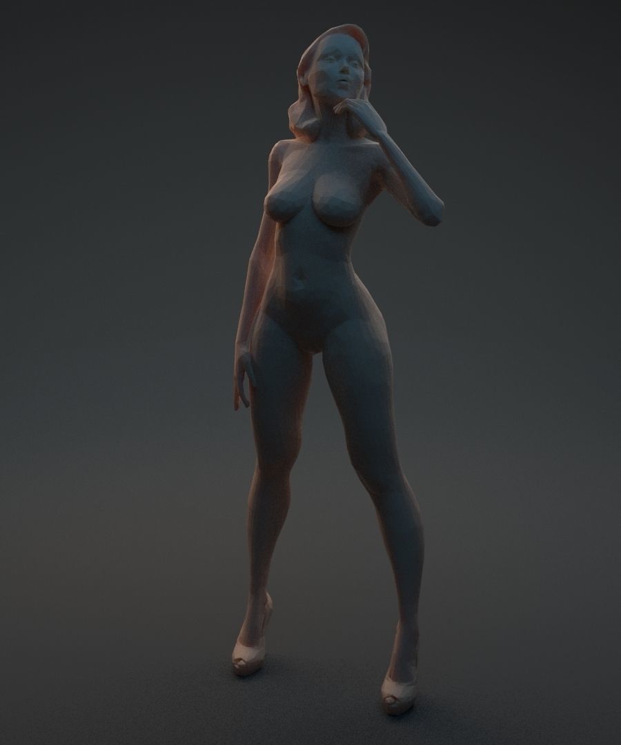 Nude woman 3D print model_25